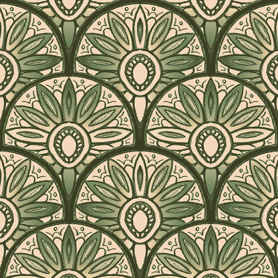 House of Estila The Print Bug Art Deco wallpaper 