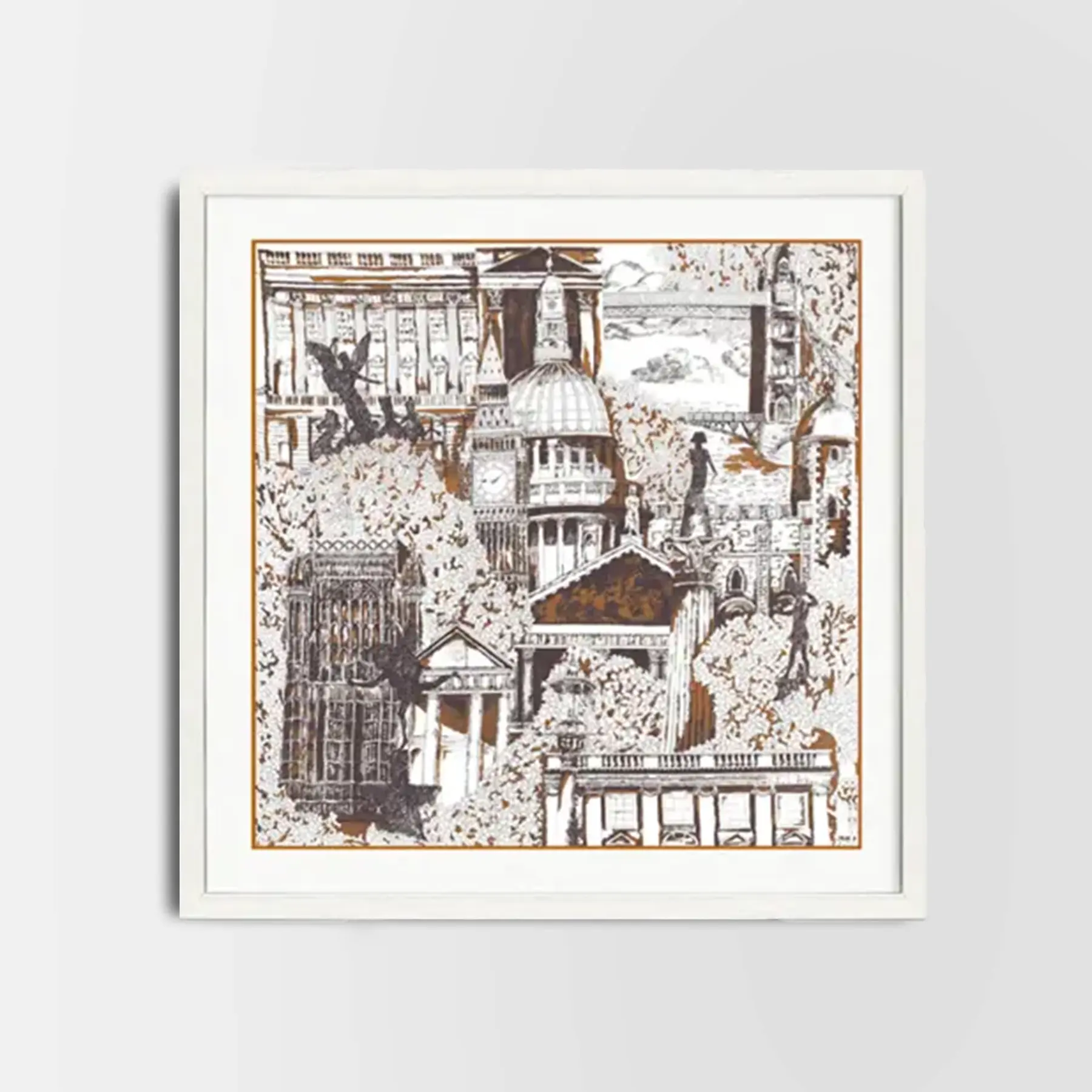 London Art Print Brown