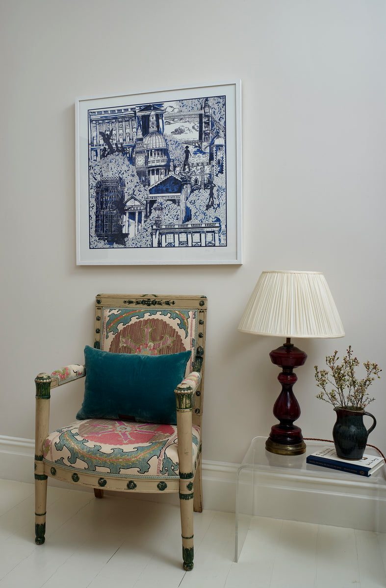 London Art Print Blue
