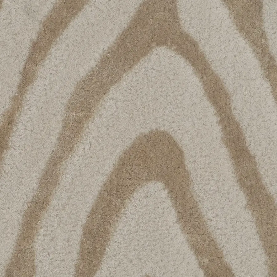 Elva wool rug white and beige