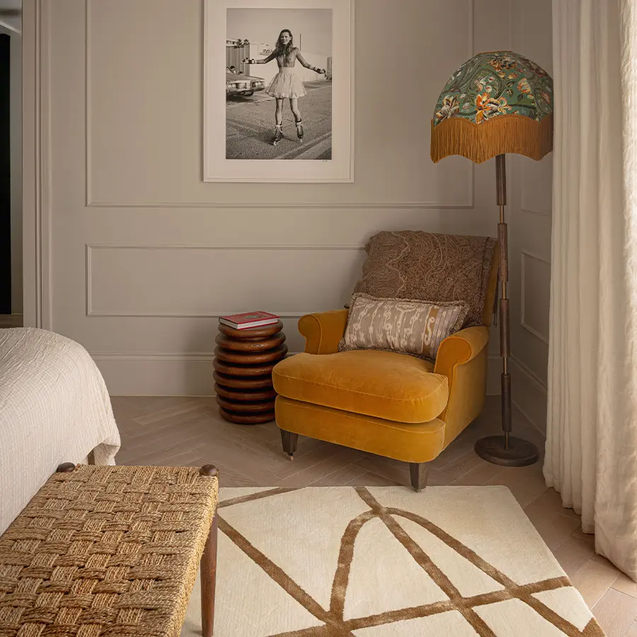 Pendle wool rug gold