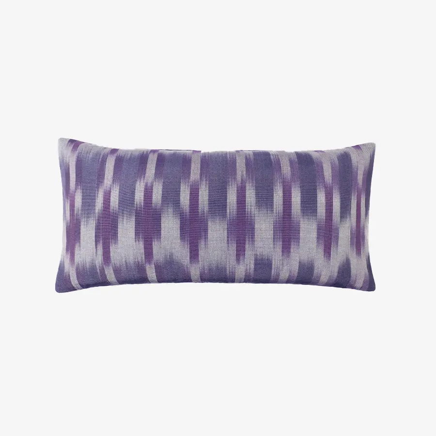Purple Ikat Silk Cushion