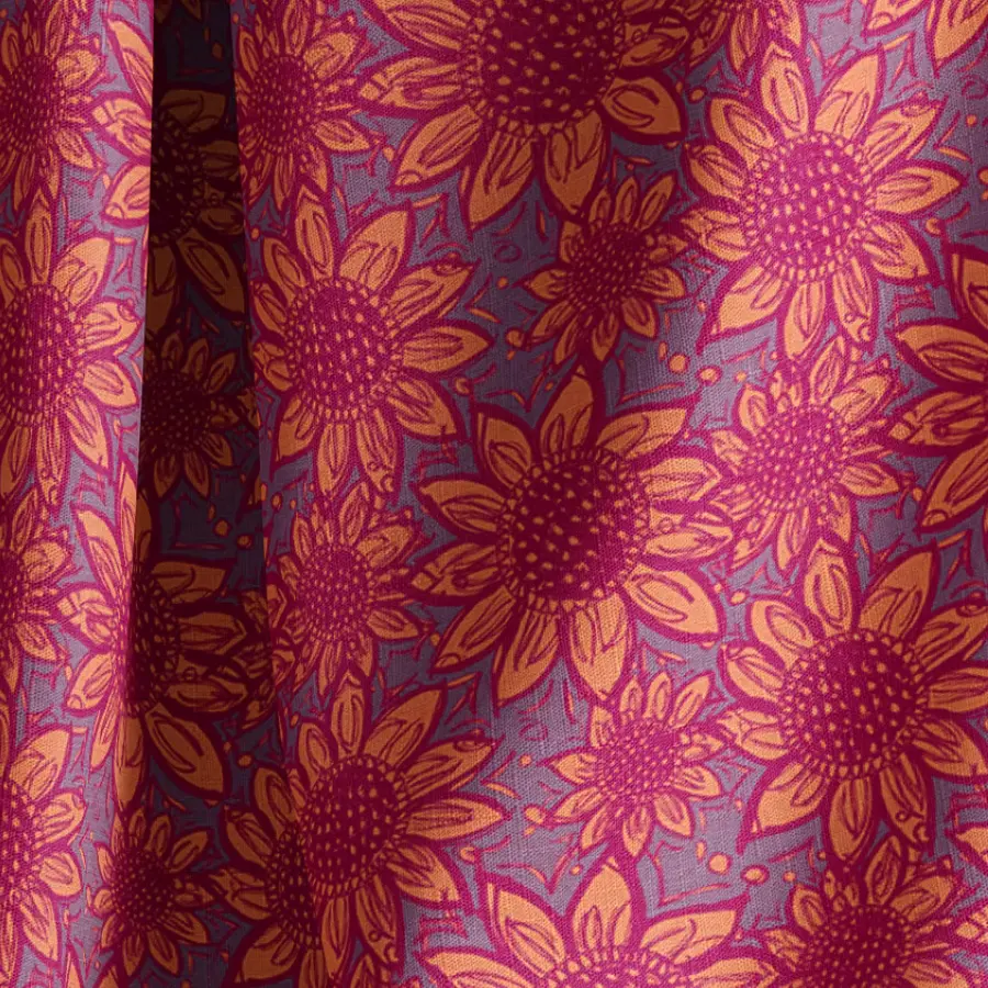 Tropic Flower Fuchsia Velvet Shimmer