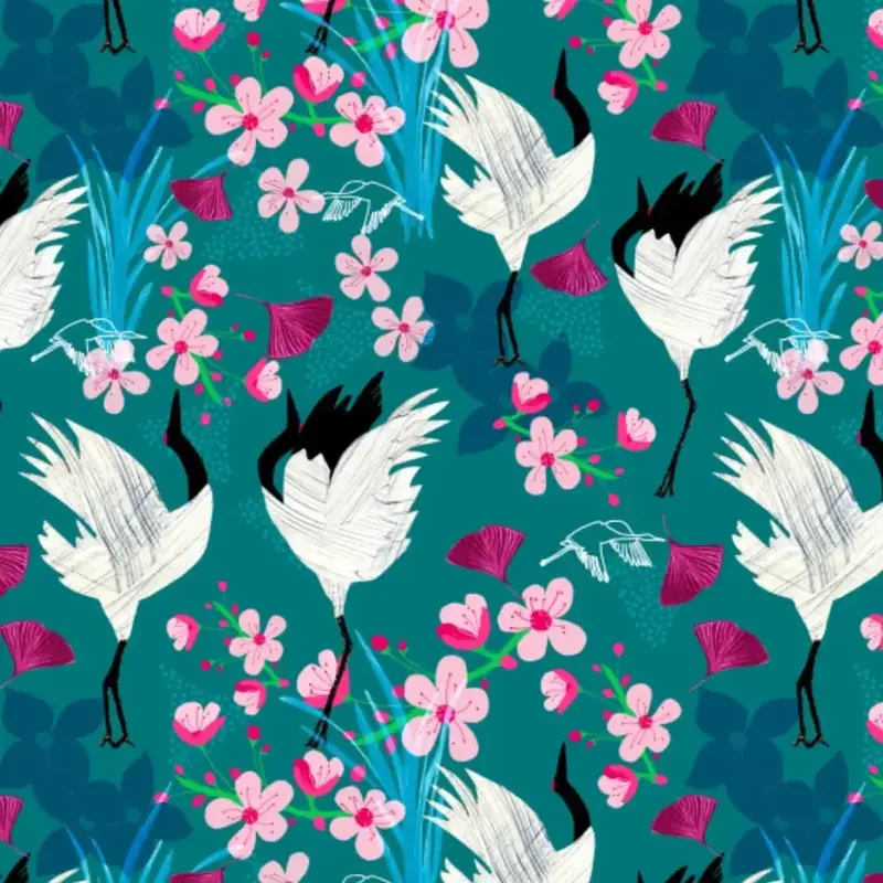 Luxury Fabrics - Crane and Blossom