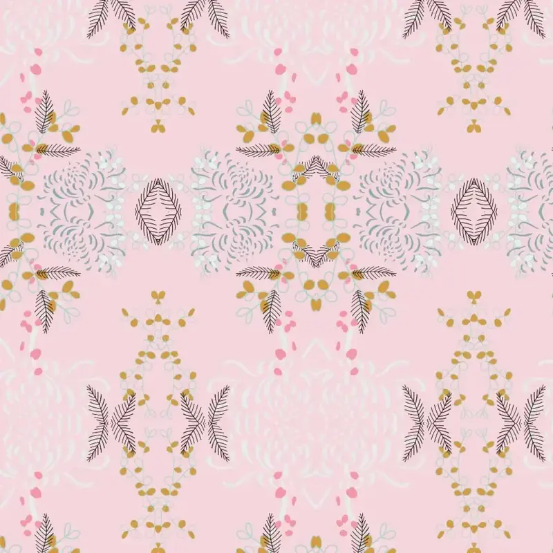 Pink Chinoiserie Velvet