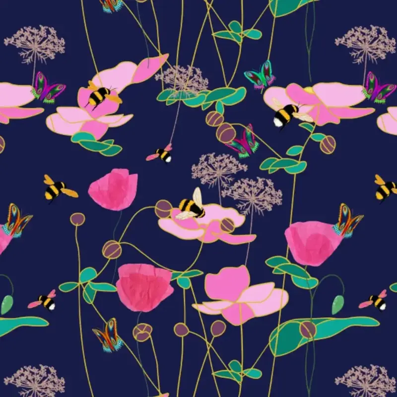 When You Have Wings Navy Velvet