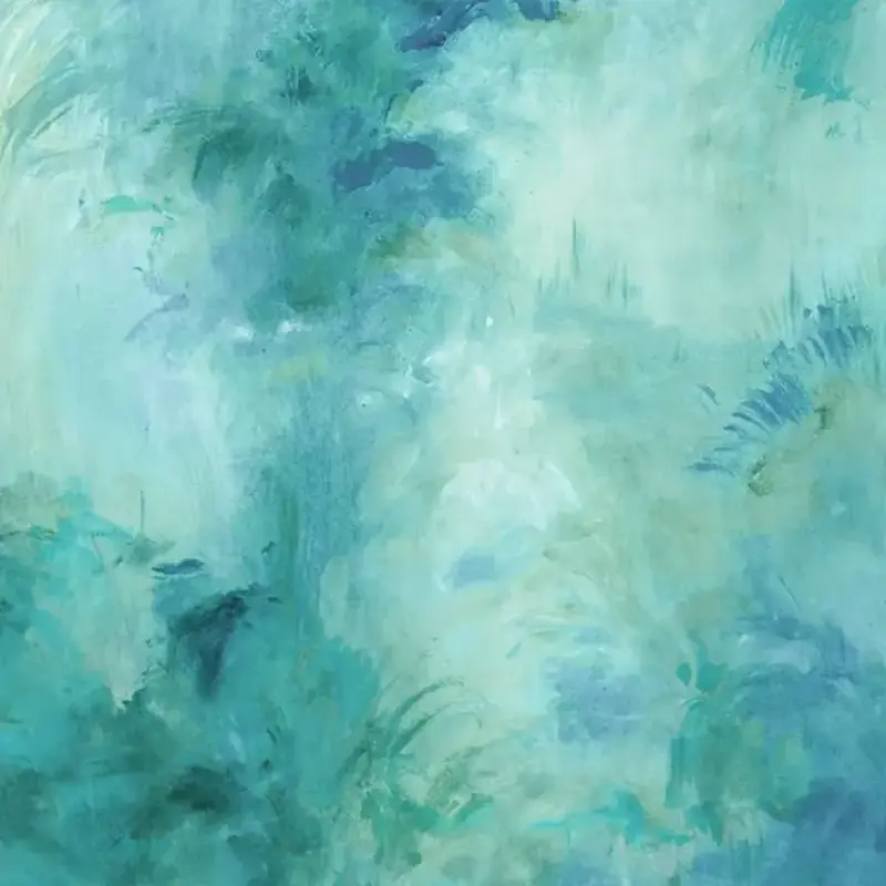 Cascade in Lagoon | Wallpaper Mural on Premier Vinyl