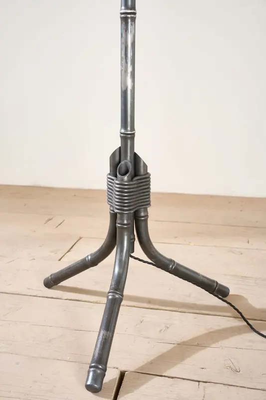 Bespoke Forged steel faux Bamboo floor lamp