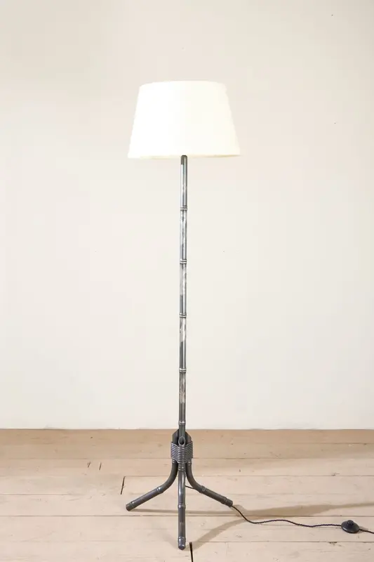 Bespoke Forged steel faux Bamboo floor lamp