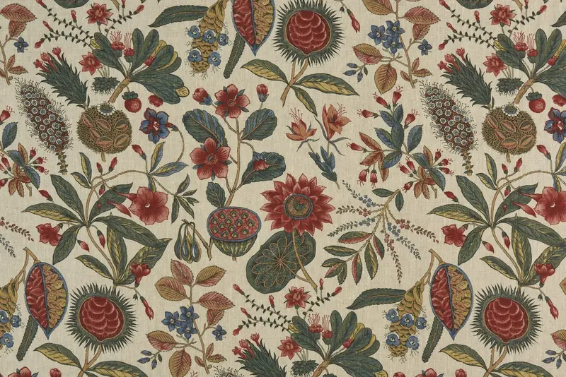 Exotic Fruits in Pomegranate Linen