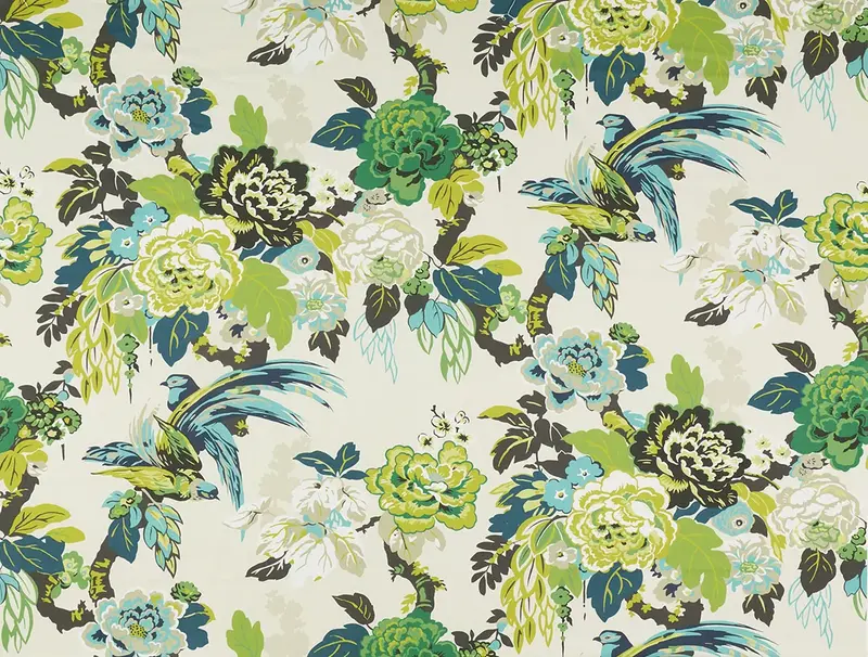 Grand Floral in Zest Cotton