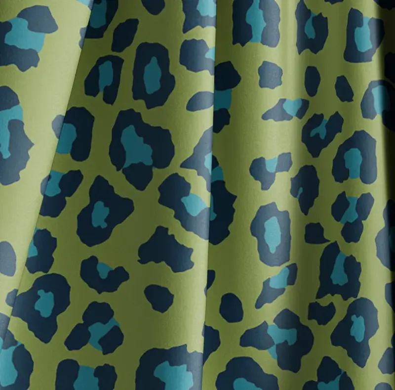 Leopard Lime Velvet 