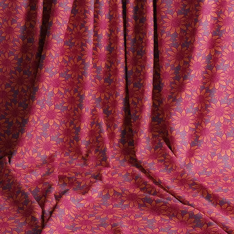 Tropic Flower Fuchsia Velvet Shimmer