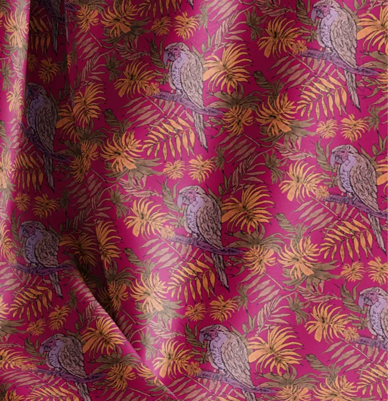 Tropic Parrot Fuchsia Velvet