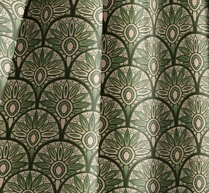 Theprintbug Floral Burst Juniper Velvet Shimmer 1