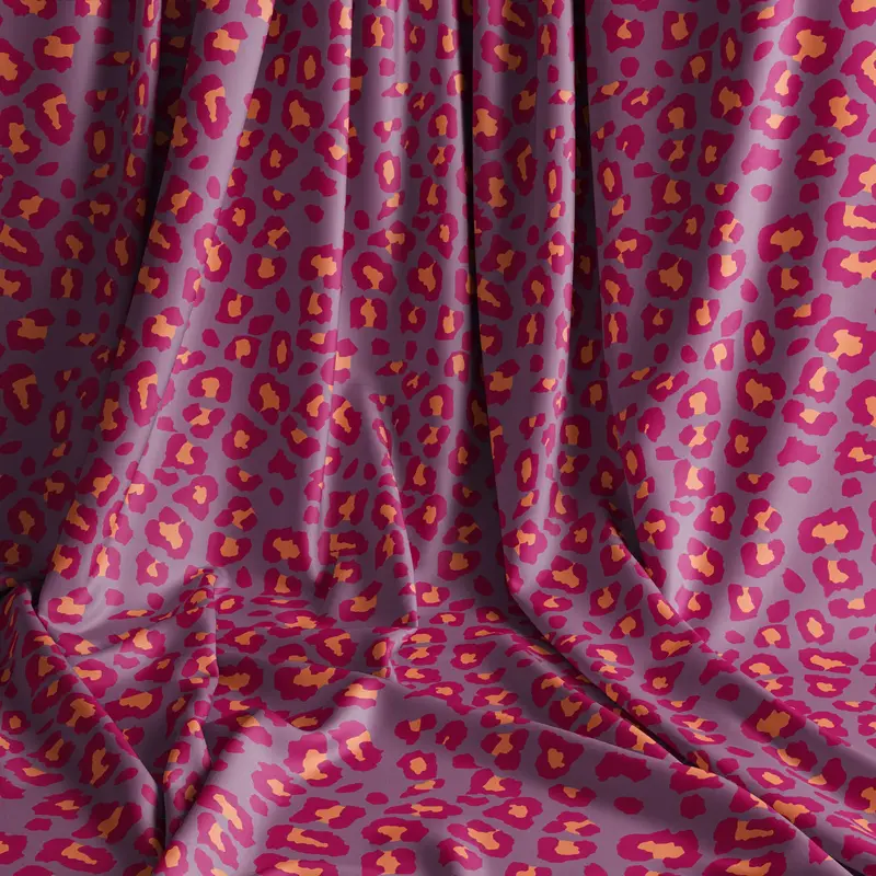 Leopard Fuchsia Velvet Shimmer