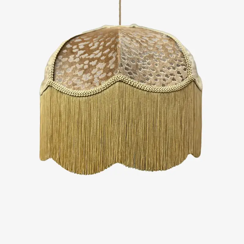 The Ritz Gold Fringed Lampshade