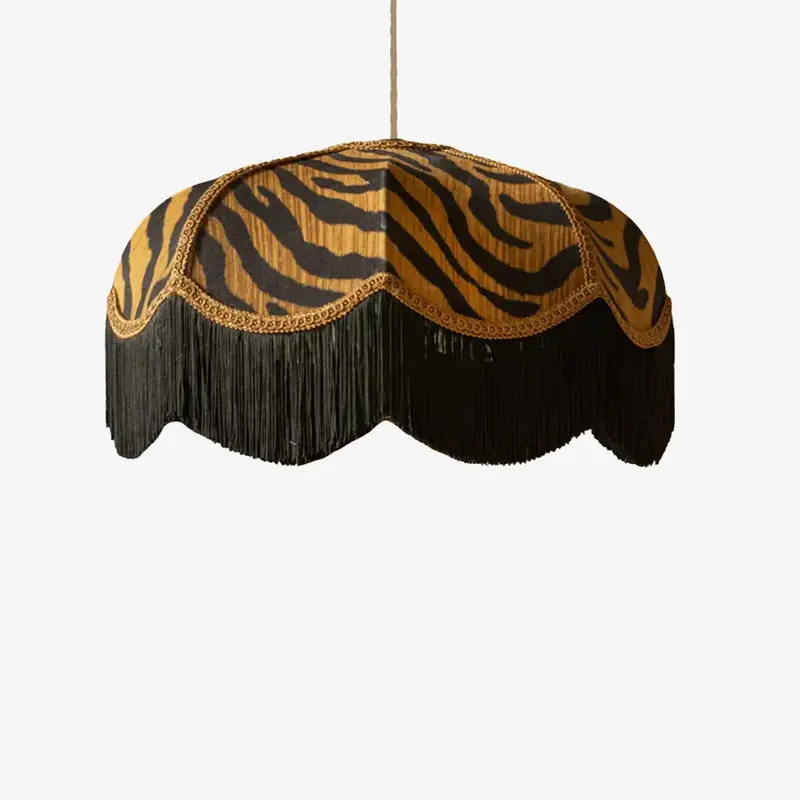 The Tigress Fringed Lampshade