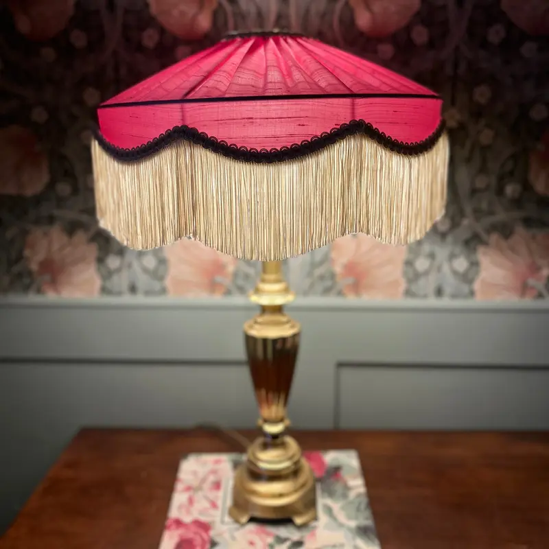 The Peggy Pink Silk Lampshade