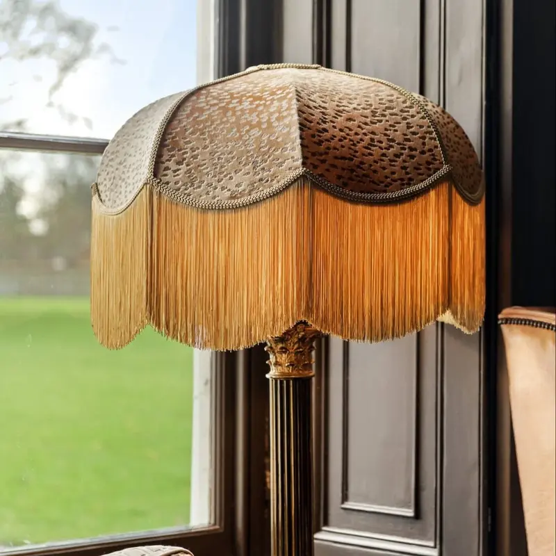 The Ritz Gold Fringed Lampshade