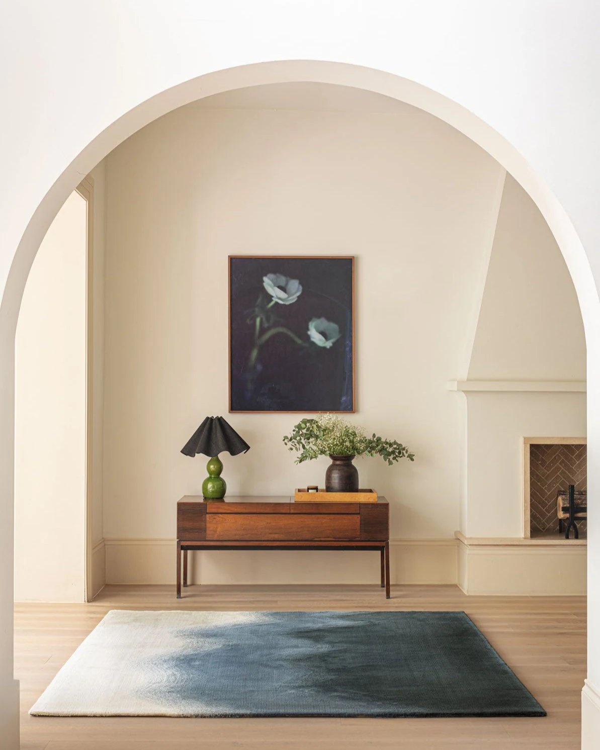 Whitby wool rug blue